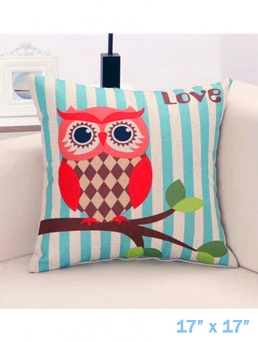 GC-CF1031-01 Owl On A Branch With Text-Love Pillow