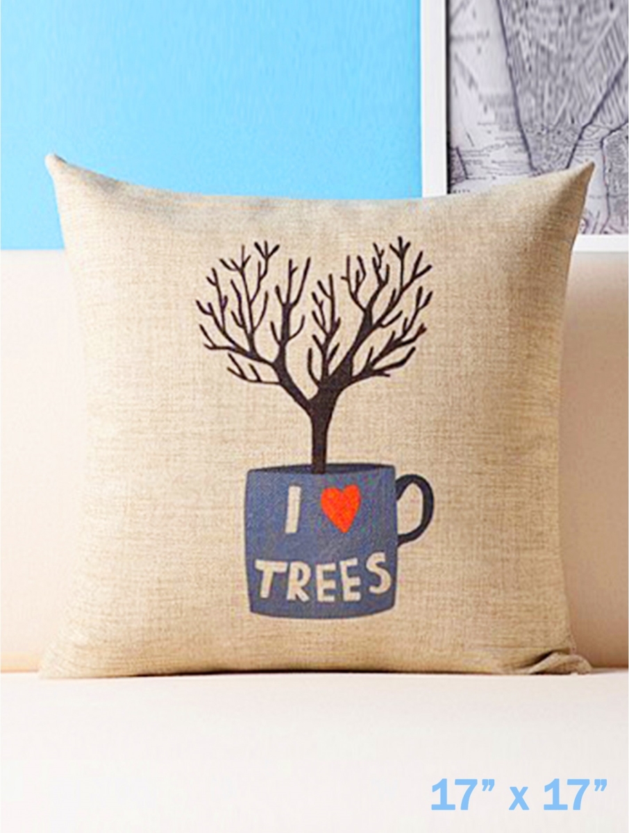 GC-CF1042 I Love Trees Mug With Tree Print Pillow