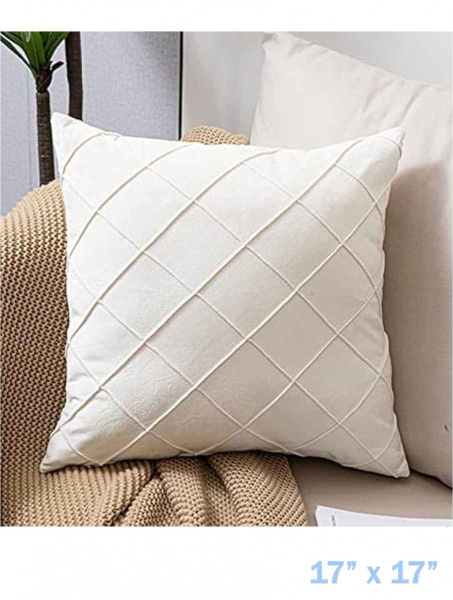 GC-CF10801W Dutch Velvet Diamond Pattern Pillow