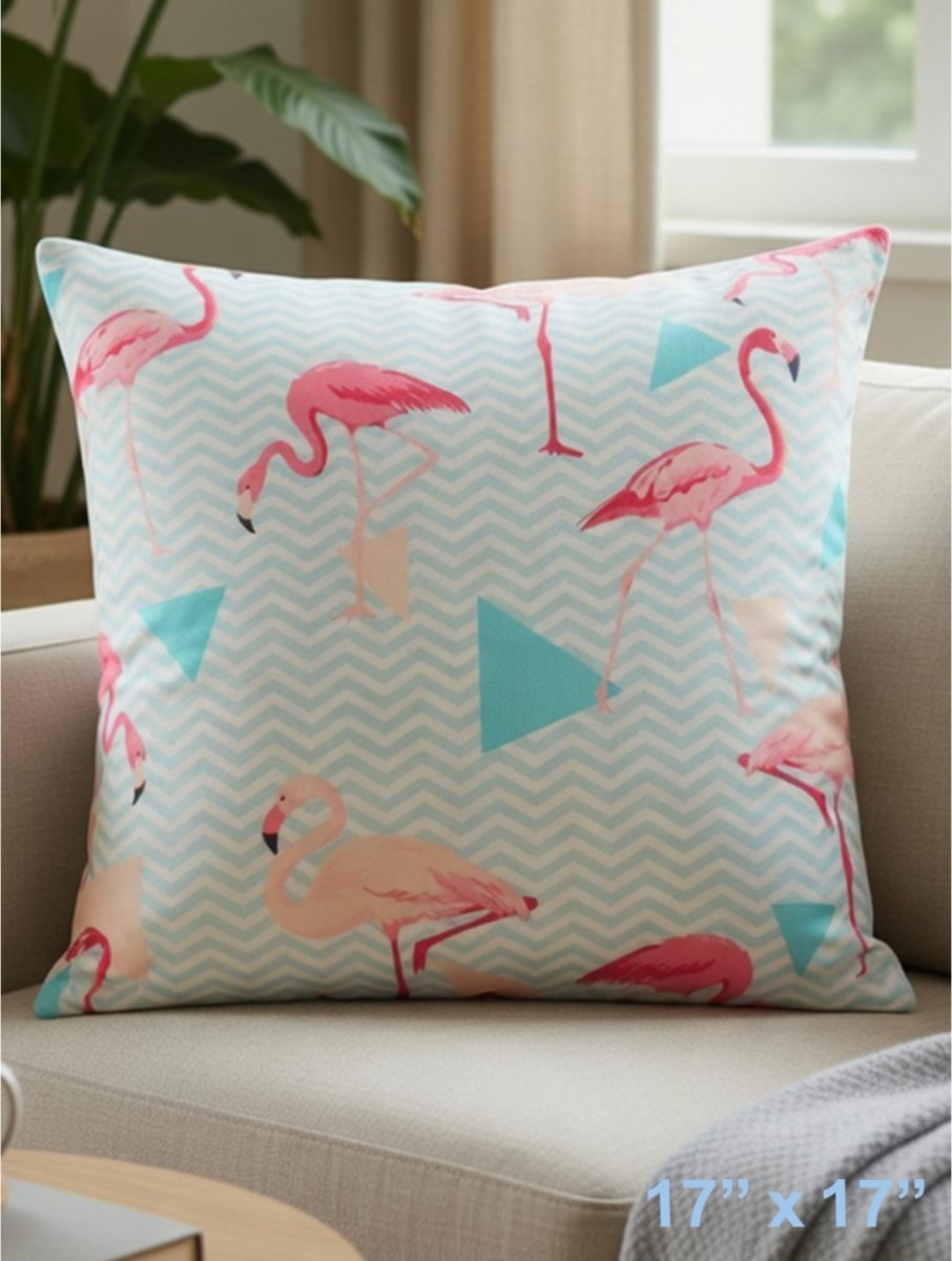 GC-CF1038-04 Allover Flamingoes Pillow