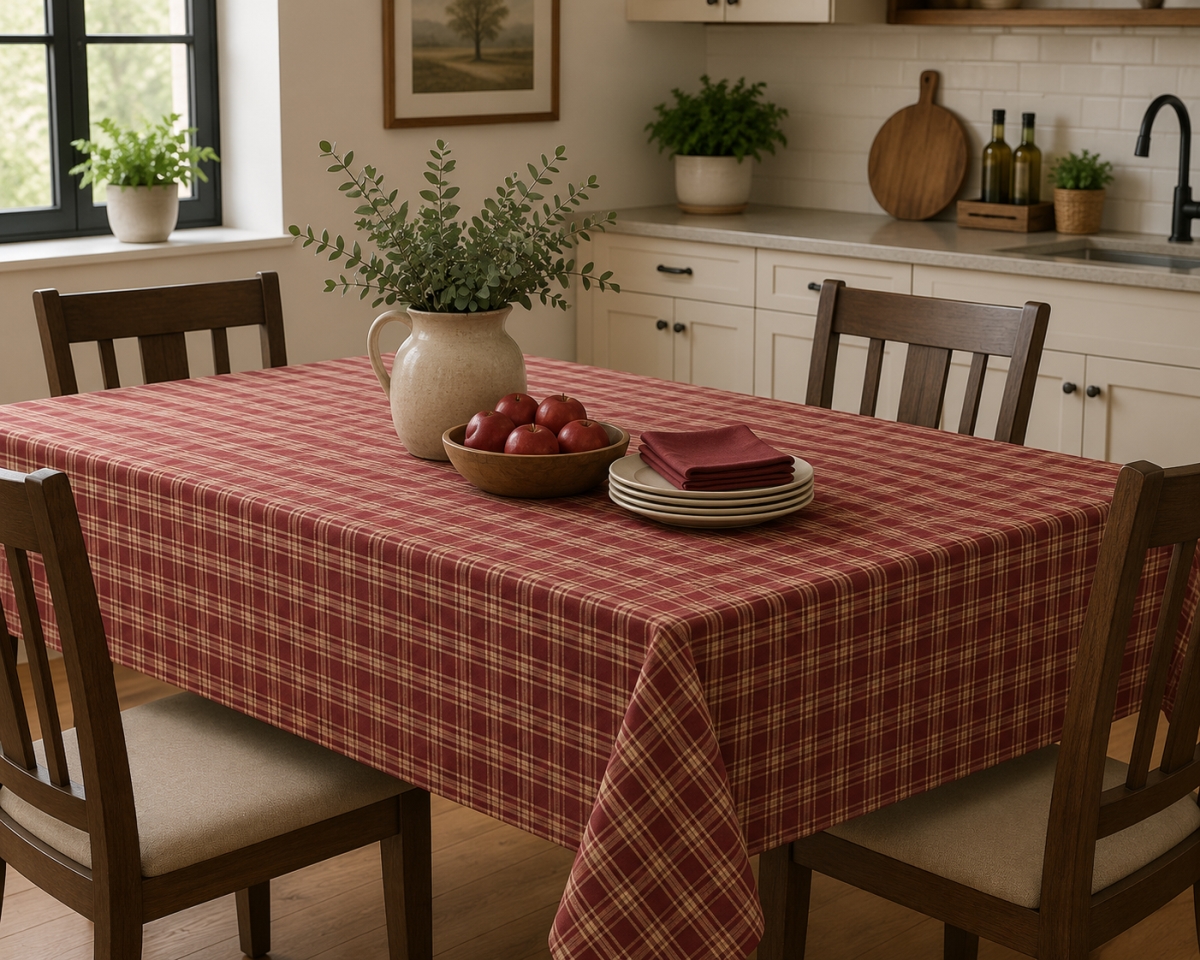AG-23225_36x36 36'x36' Sq. Paprika-Check Pattern Tablecloth