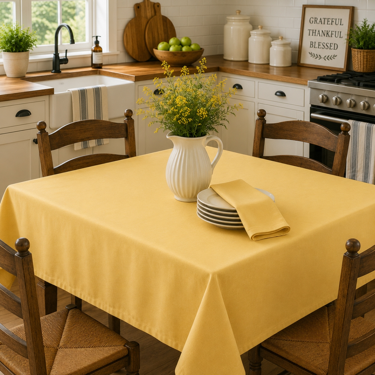AG-23309_60x104 60'x104' Rect. Yellow Tablecloth