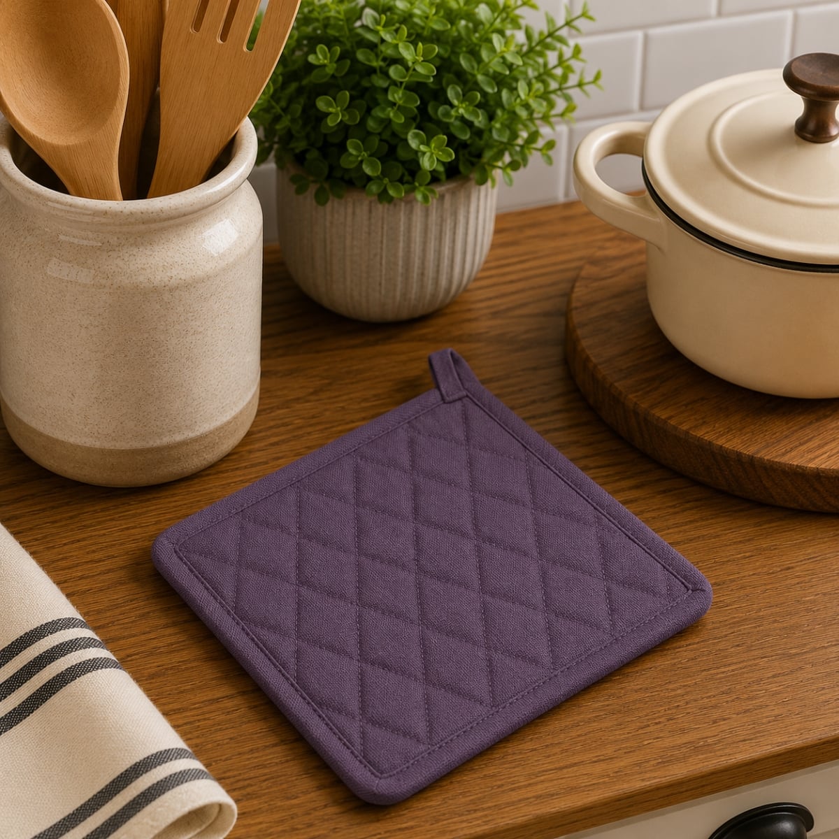 AG-40304 Set Of 2 Purple Pot Holders