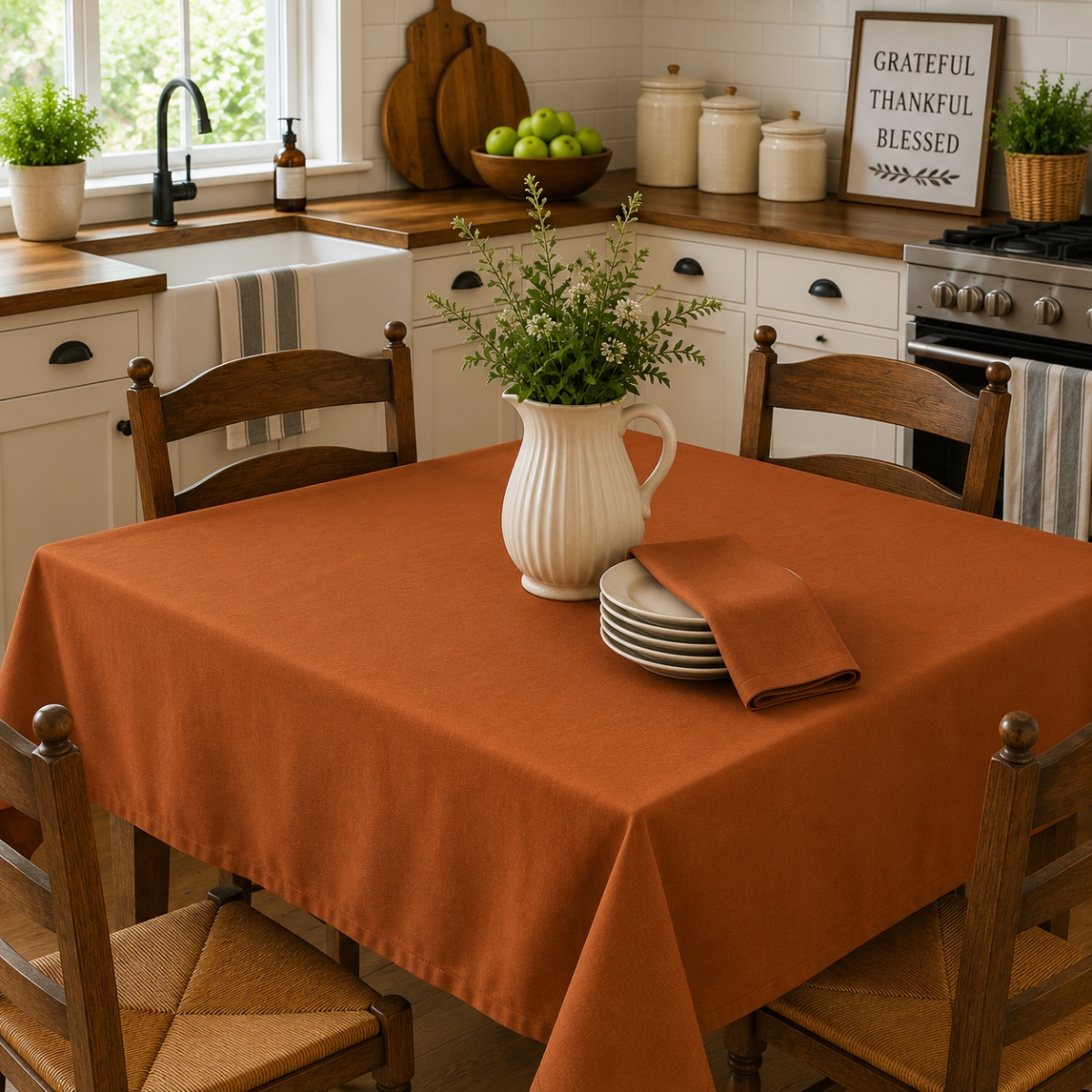 AG-23311_60x86oval 60'x86' Oval Rust Tablecloth