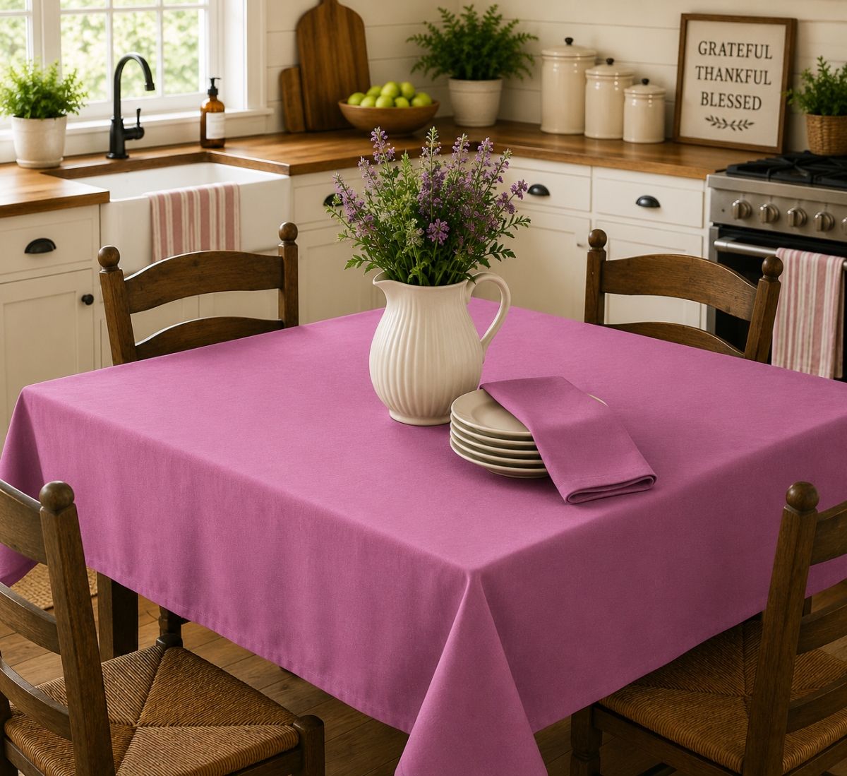 AG-23302_60x86 60'x86' Rect. Dusty Rose Tablecloth