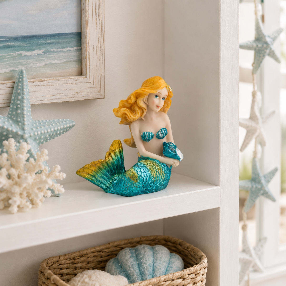 IG-58.109 Mermaid With Seashell Figurine