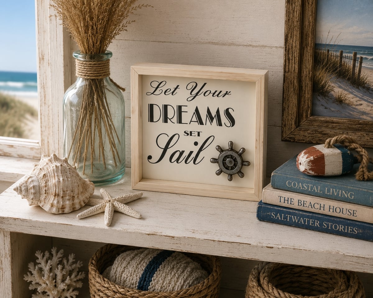 IG-32.150 Let Your Dreams Set Sail With Ships Wheel Plaque