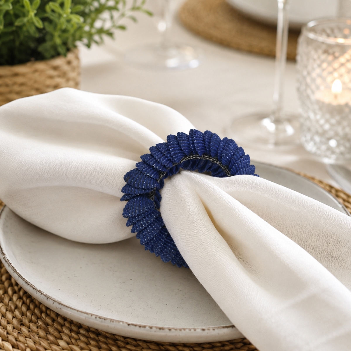 IG-53.011 Purple Seashells Napkin Ring