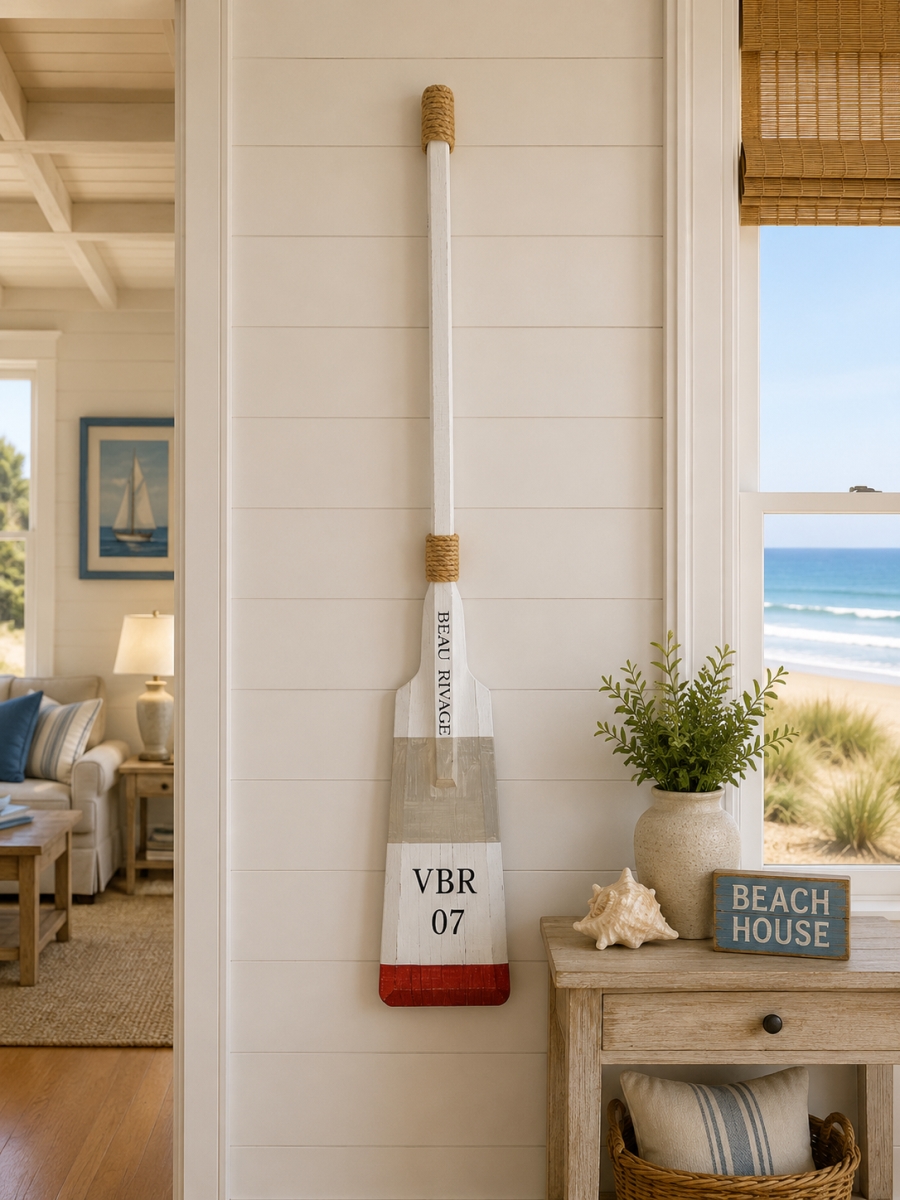 IG-N00.316A Beau Rivage With Vbr07 Text Paddle Shaped Wall Decor