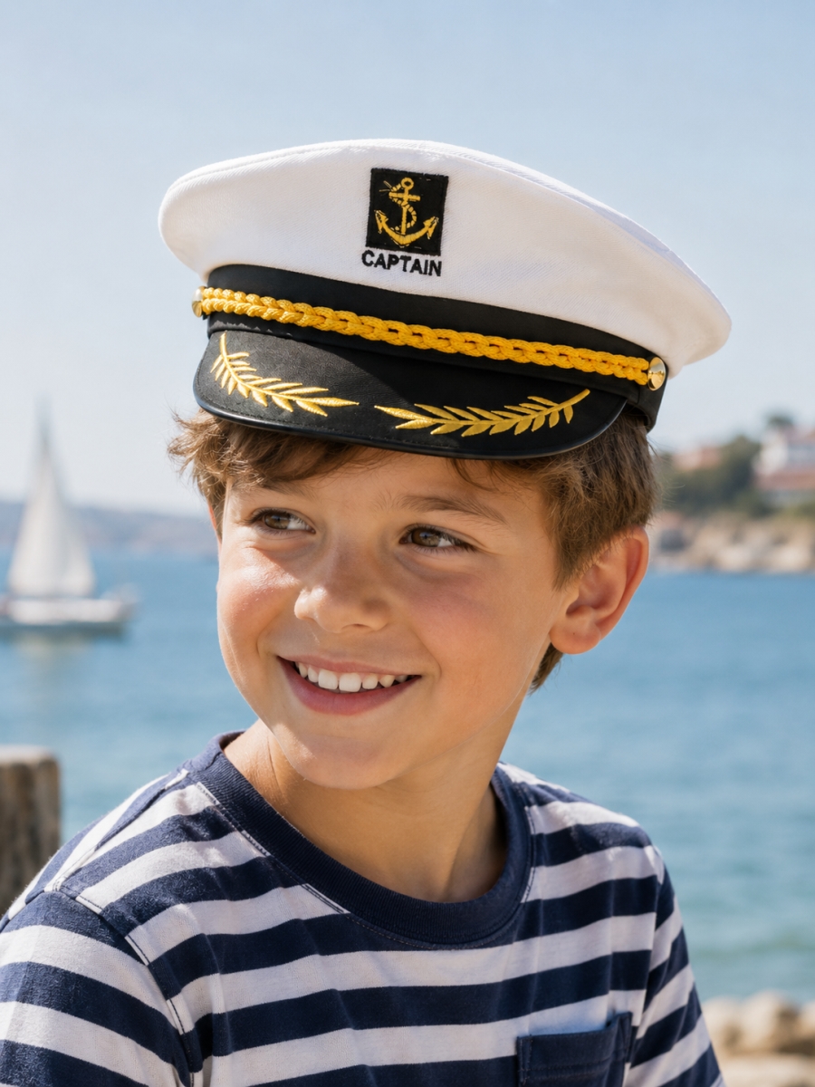 IG-34.309 Captain With Anchor And Laurel Leaf Embroidery Hat