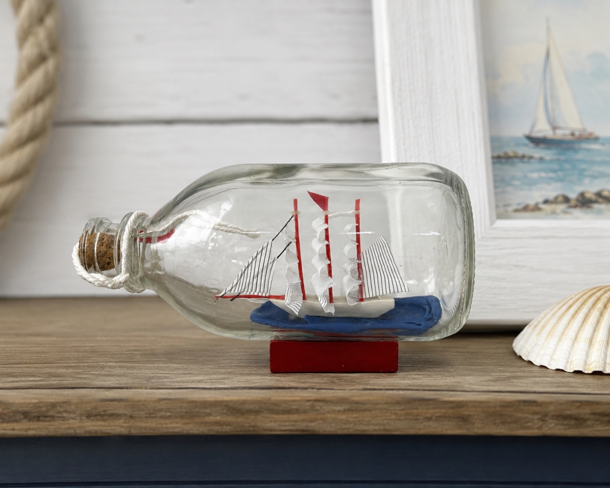 IG-N00.119 Miniature Ship In A Bottle Figurine