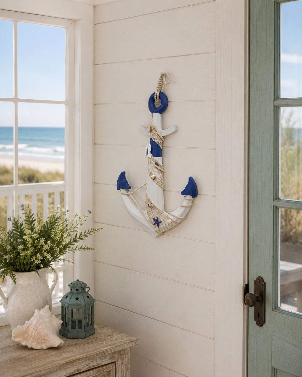 IG-N00.001 Anchor-Fishnet- Starfish And Shells Hanging Decoration