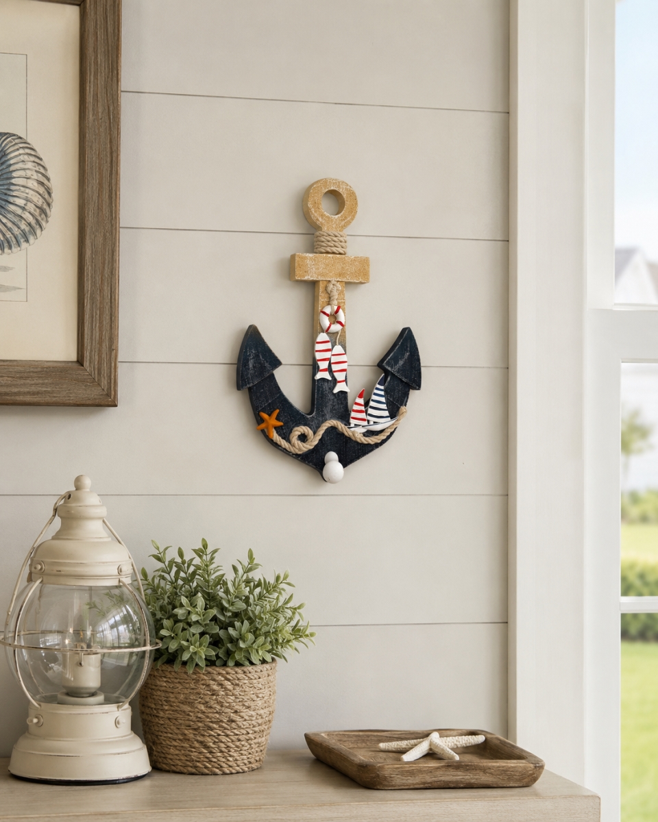 IG-N00.237 Decorated Anchor Single Wall Hook