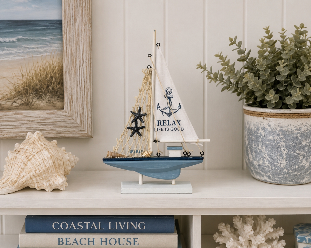 IG-N00.066 Relax Life Is Good Sailboat Figurine