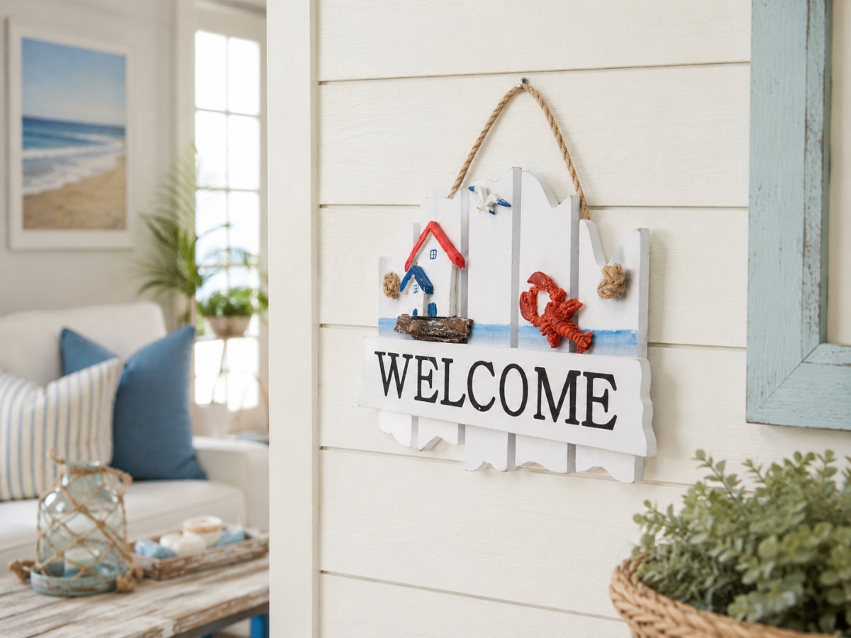 IG-31.007 Maritime Welcome With Lobster And House Sign