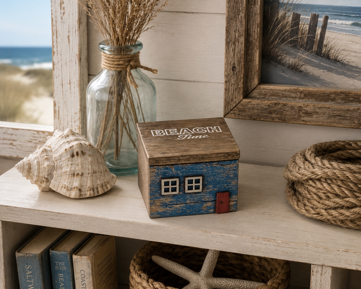 IG-32.147 Beach House With Text Beach Time Box