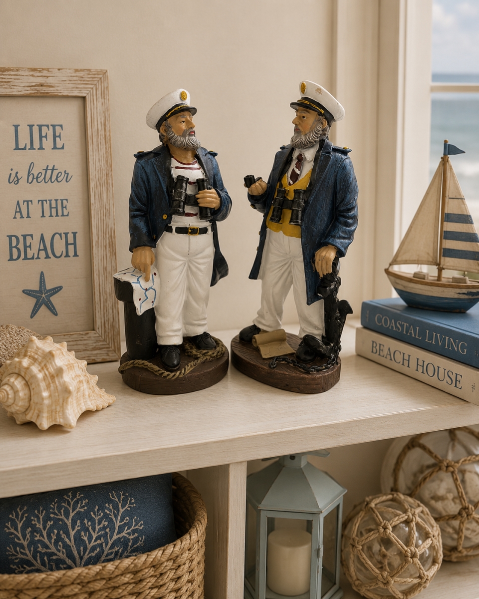 IG-N00.281 Set Of 2 Ships Captains In Assorted Poses Figurines