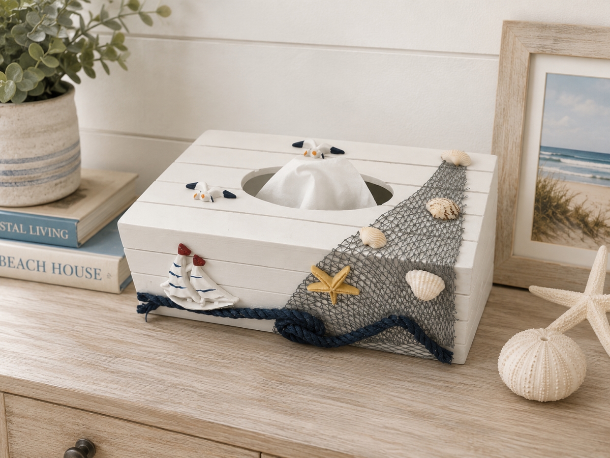 IG-34.001 Beach Themed Tissue Box Cover