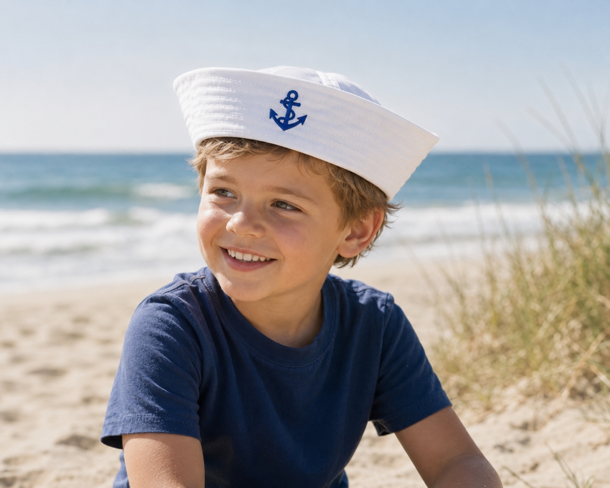 IG-34.303 Plain White Sailor Hat
