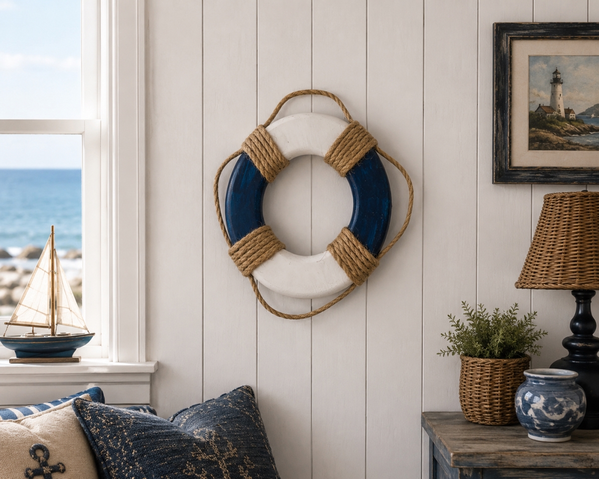 IG-34.406 Lifebuoy With Rope Wall Decor