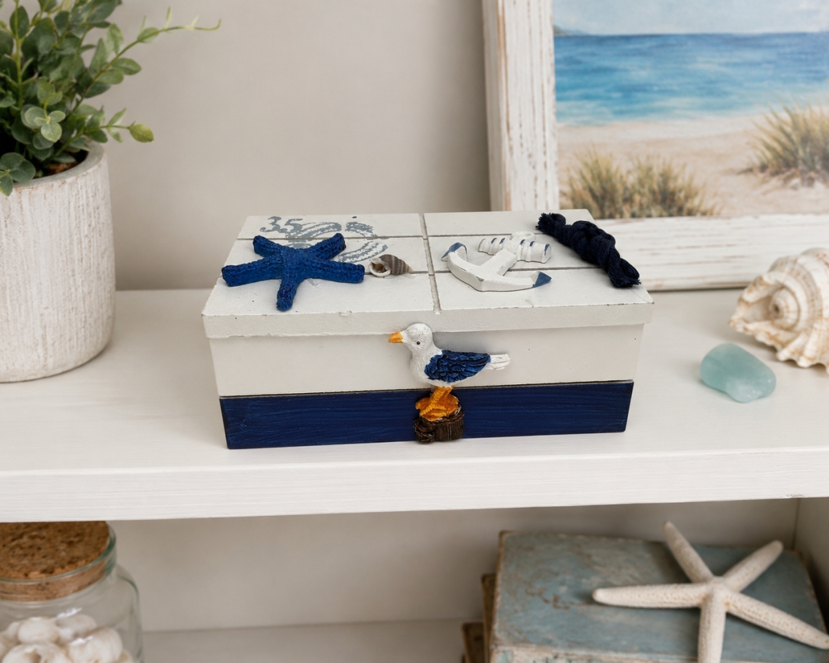IG-34.011 Two Compartment Nautical Themed Box