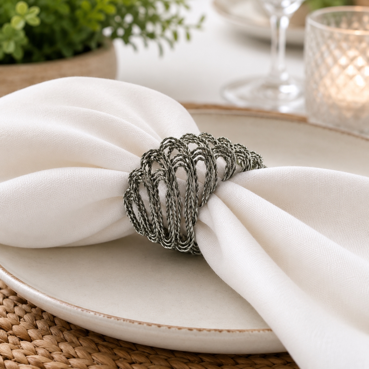 IG-53.005 Ring Shape Rope Look Napkin Ring