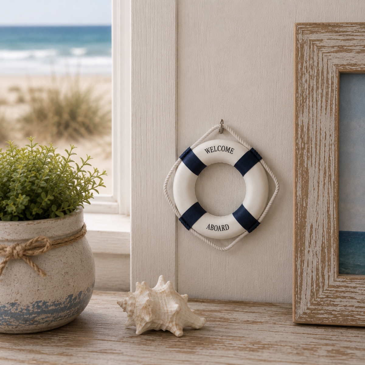 IG-N00.185 Welcome Aboard Life Saver Wall Decor