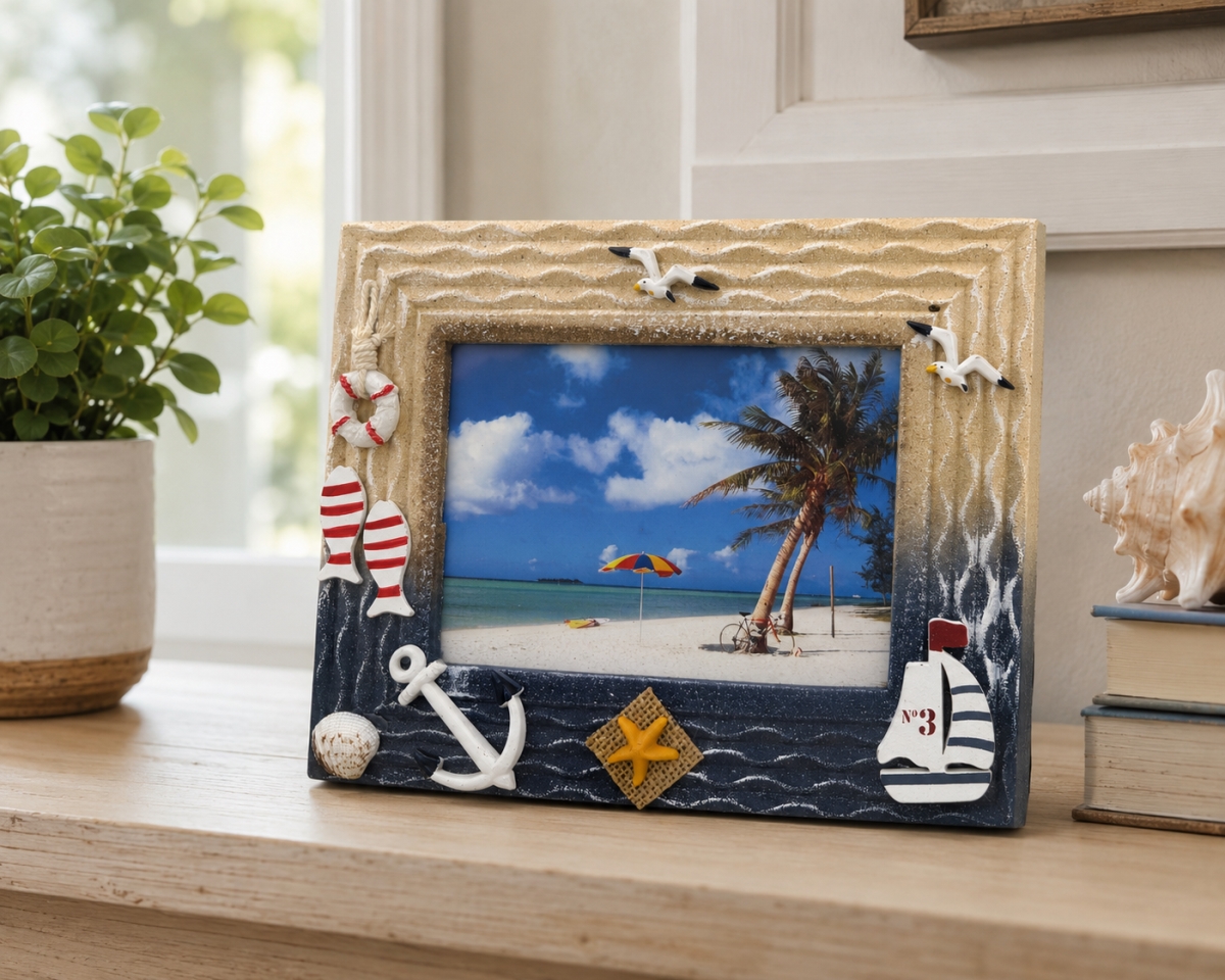 IG-N00.236 Sea And Sand Theme Photo Frame