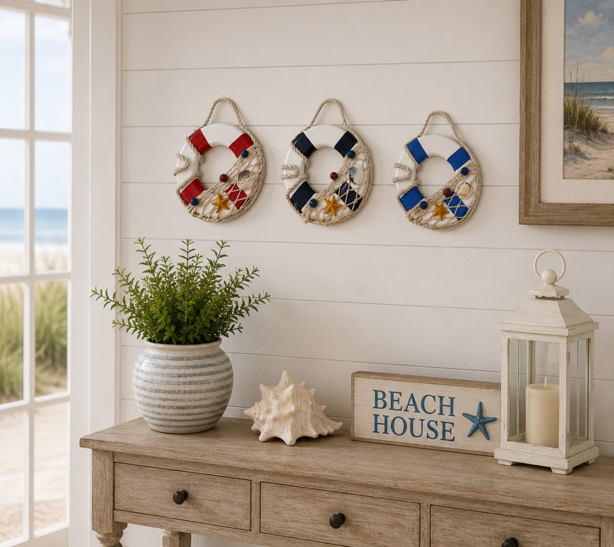 IG-N00.324 Set Of 3 Assorted Life Preserver Ornaments