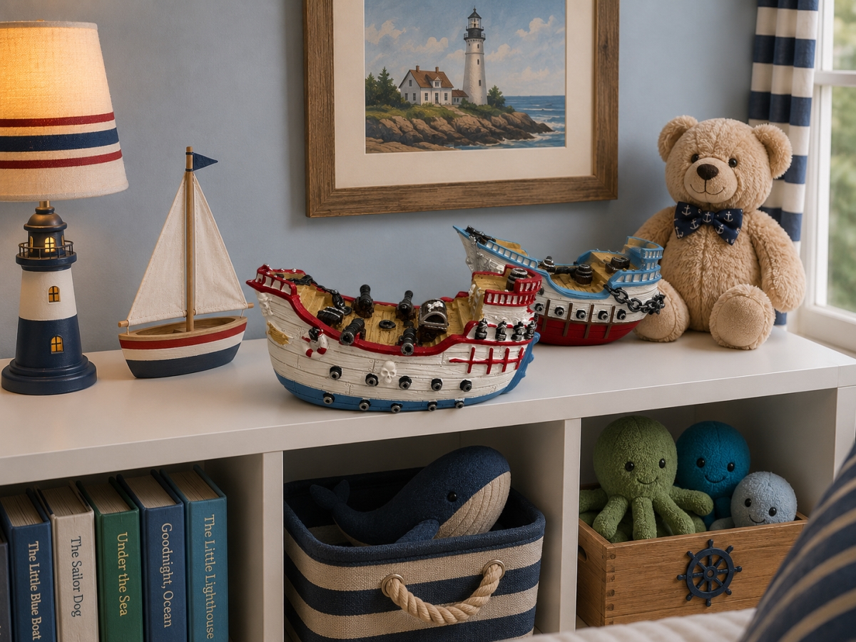 IG-N00.275 Set Of 2 Assorted Style Pirate Ships Figurines
