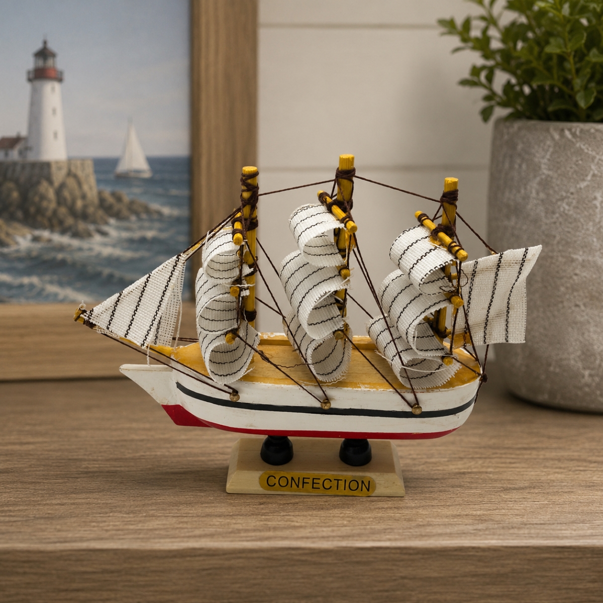 IG-N00.125 Ship With Three Masts Figurine