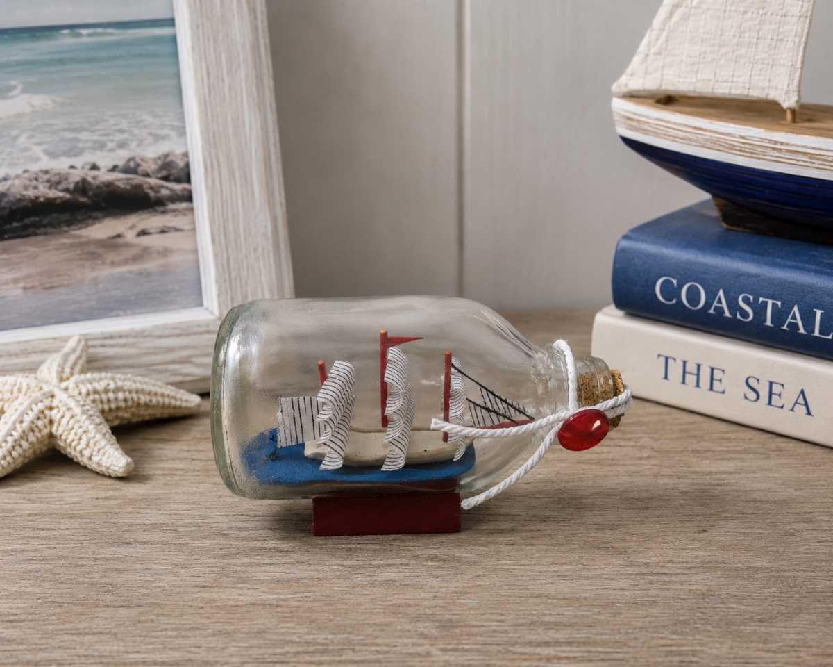IG-N00.160 Sailing Ship In A Bottle Figurine