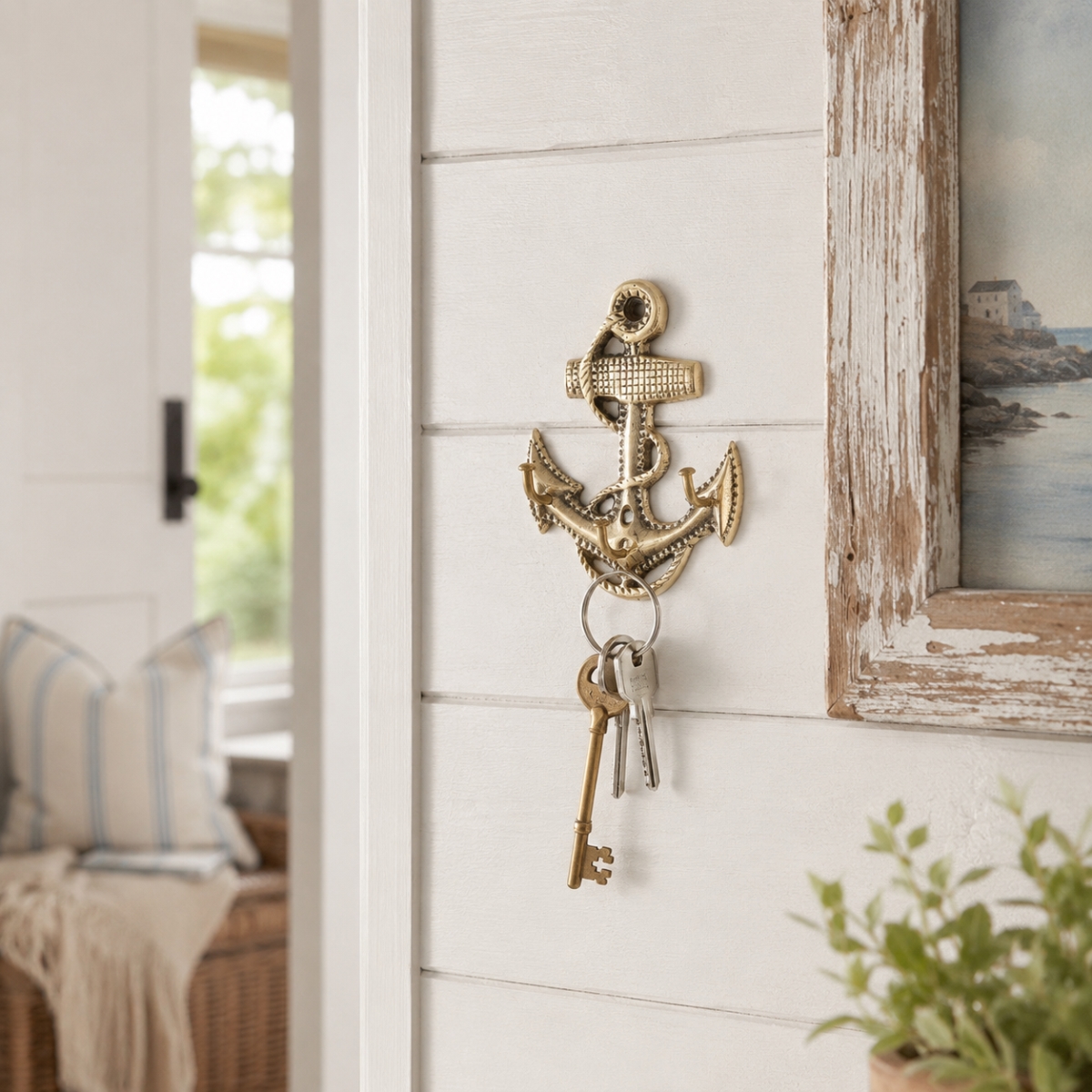 IG-85.135 Brass Anchor Key Holder