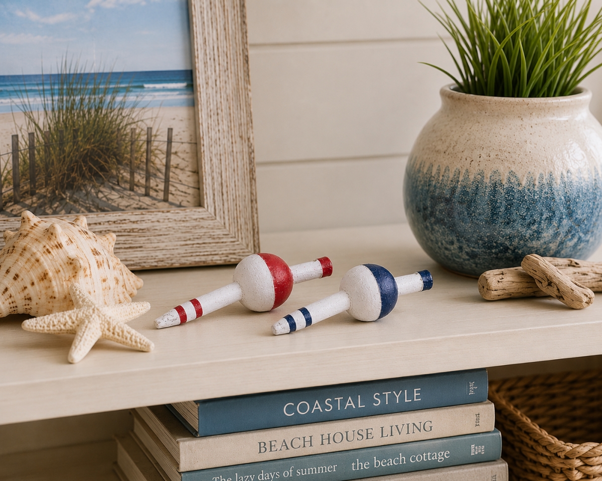IG-33.062 Set Of 2 Assorted Colors Mini Buoy Figurines