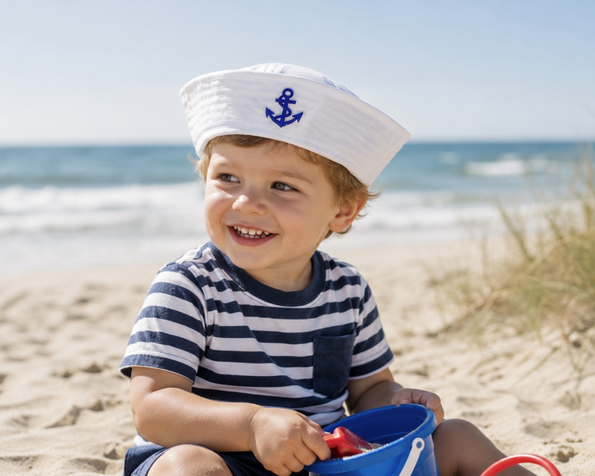 IG-34.302 Anchor On White Sailor Hat