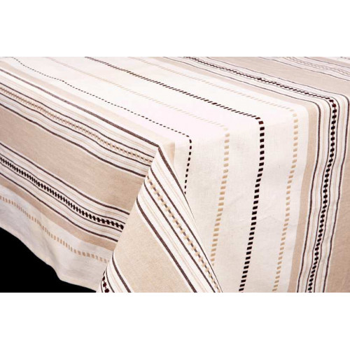 52 x 52 in. Table Cloth, Coco Stripe