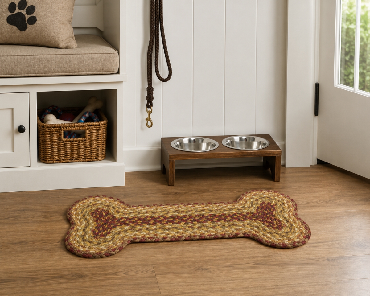 AG-74104 Jb104 Dog Bone Shape Braided Floor Mat
