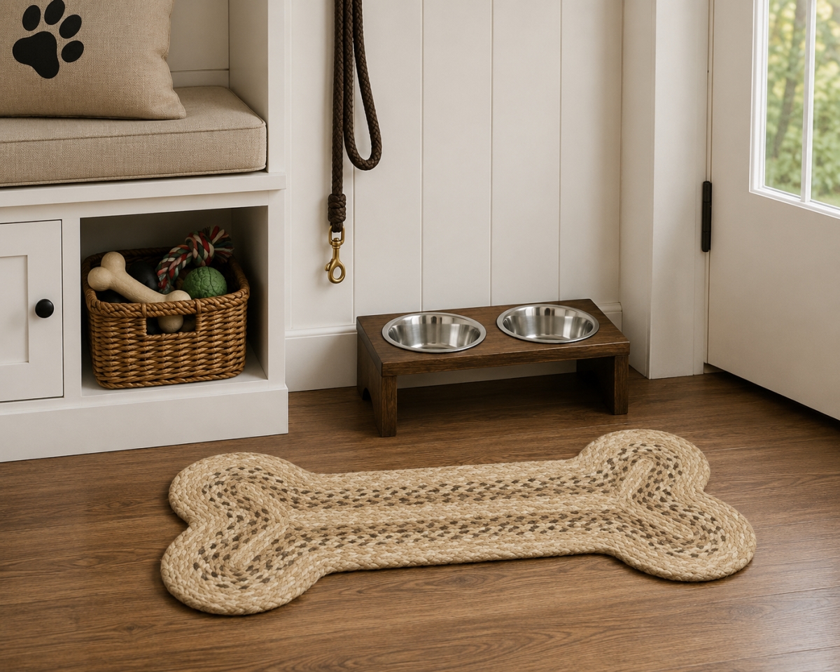 AG-74106 Jb106 Dog Bone Shape Braided Floor Mat