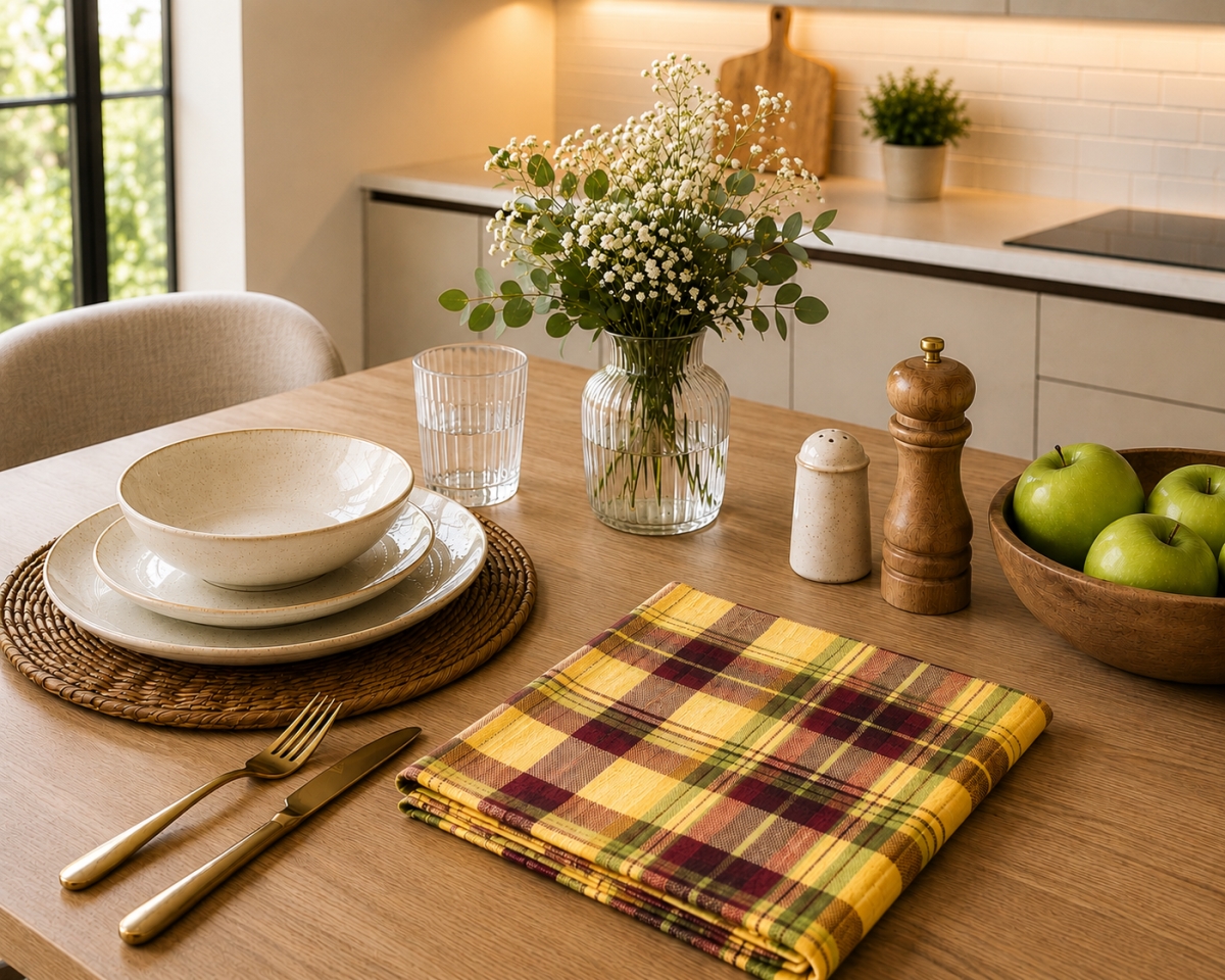 AG-20260 Set Of 4 Alaska-Check Pattern Napkin