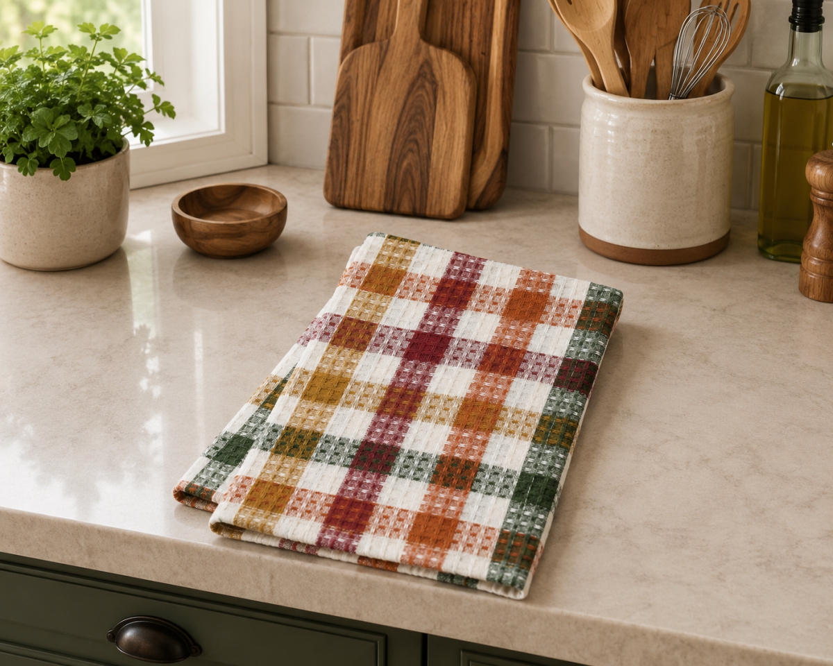 AG-30210 Set Of 4 Cambridge - Check Pattern Kitchen Towel
