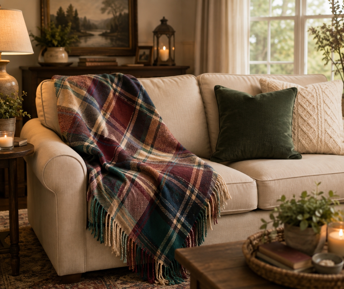 AG-51261 Kargil-Chenille Check Pattern Throw