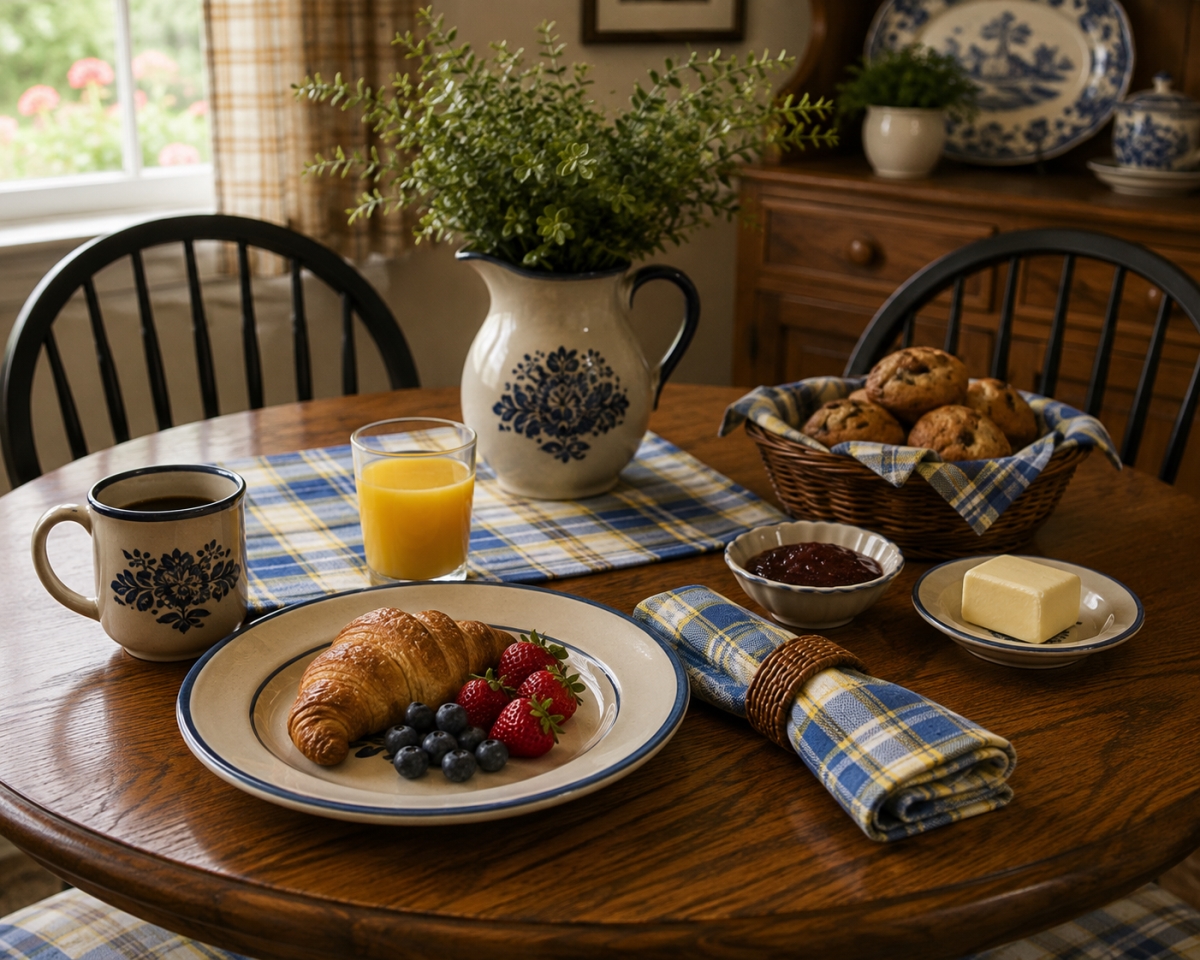 AG-20273 Set Of 4 Bluestone- Check Pattern Napkin