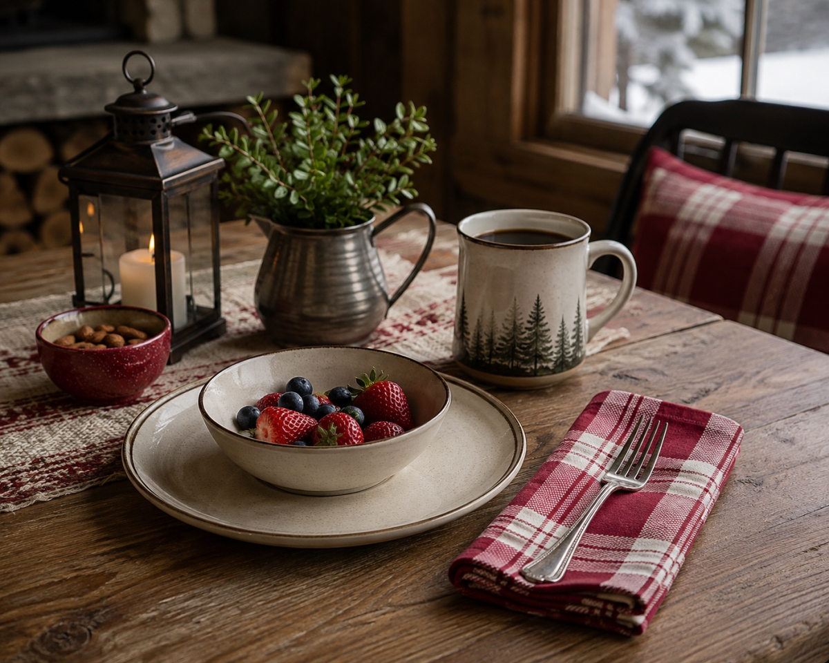 AG-20274 Set Of 4 Stone Red Plaid Napkin