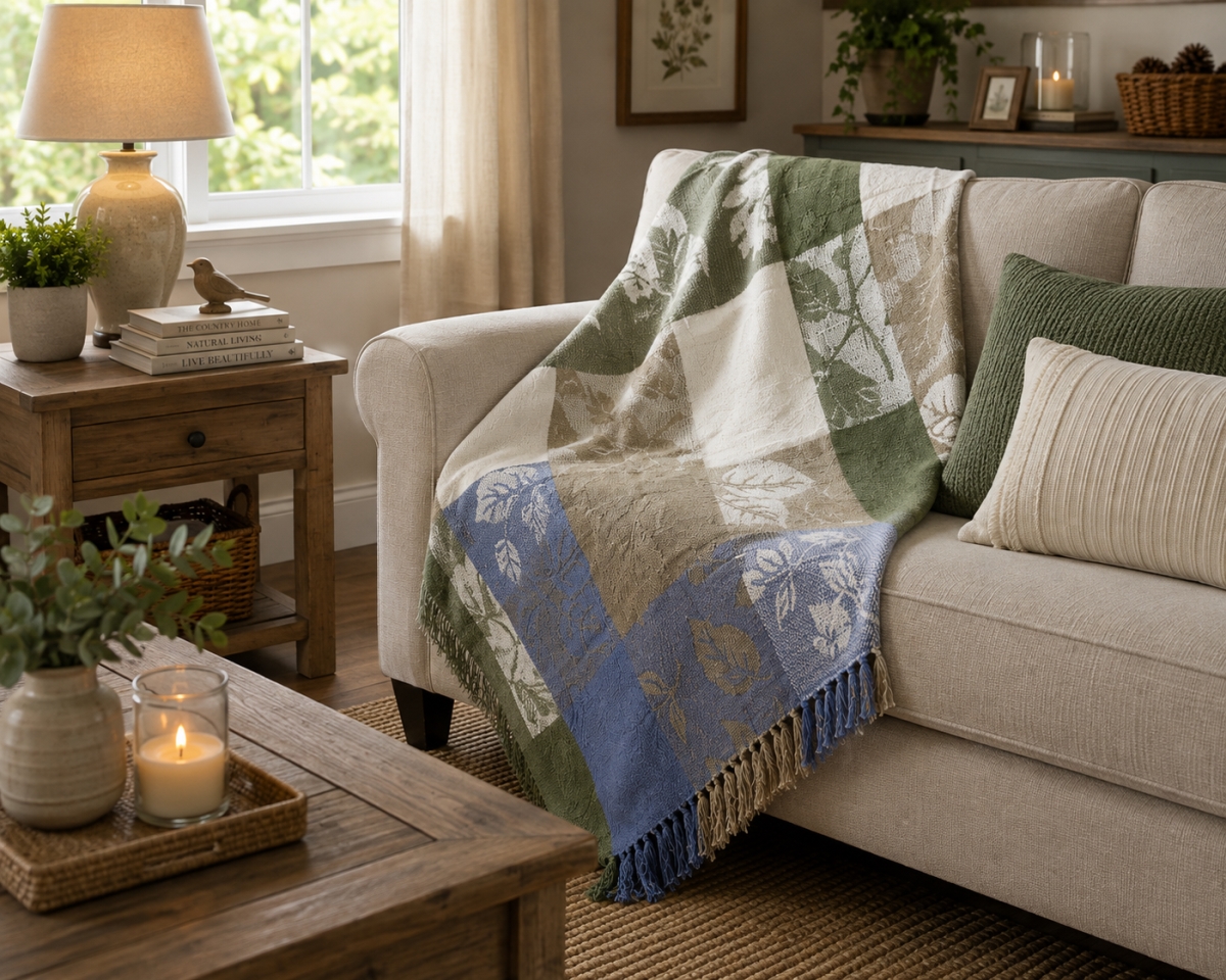 AG-50237 Oak Shale-Check Pattern Throw