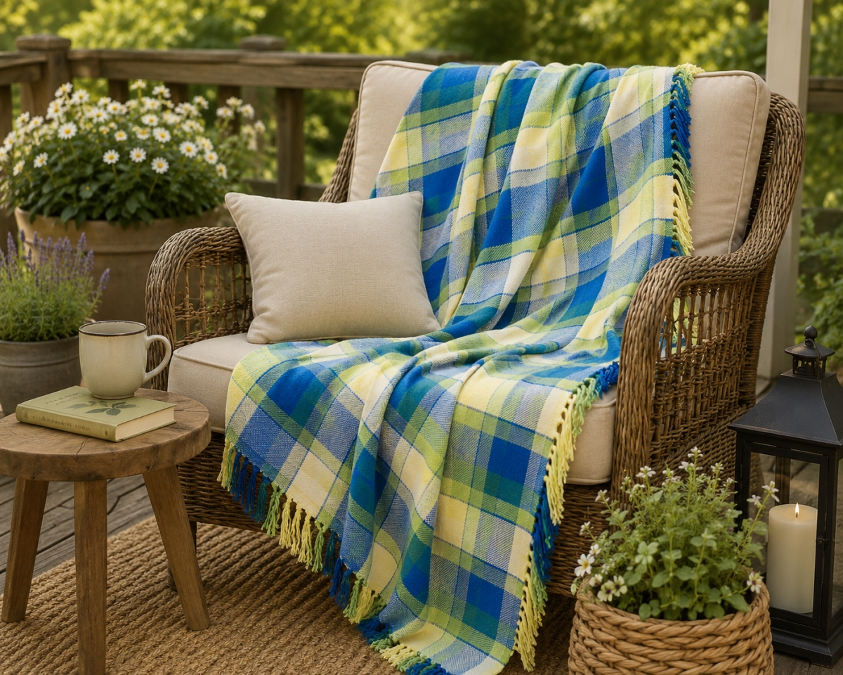 AG-50713 Provence-Check Pattern Throw