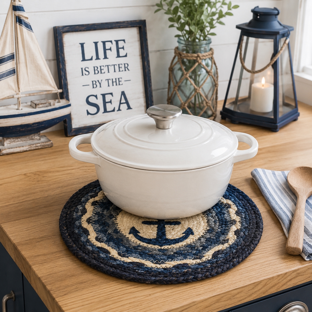 AG-69132 Anchor Pattern Braided Trivet
