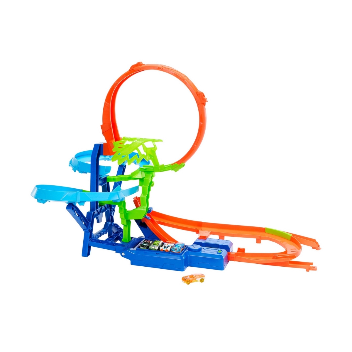 JKJ78 Hot Wheels Stunt Tracks Mid-Air Crash Playset SIOC