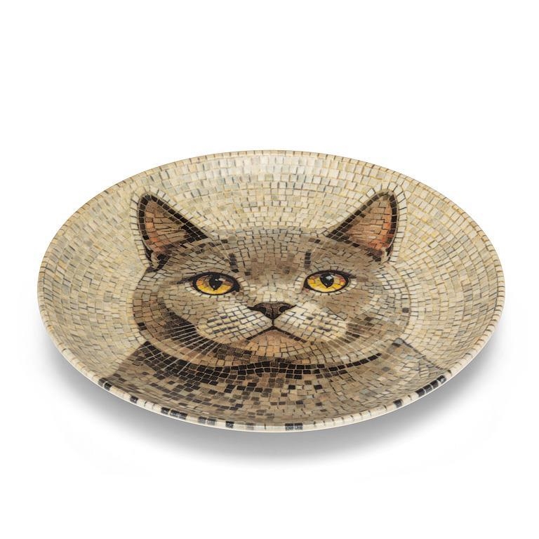 AB-27-MOSAIC-213-COCO Shorthair Cat Mosaic Small Plate