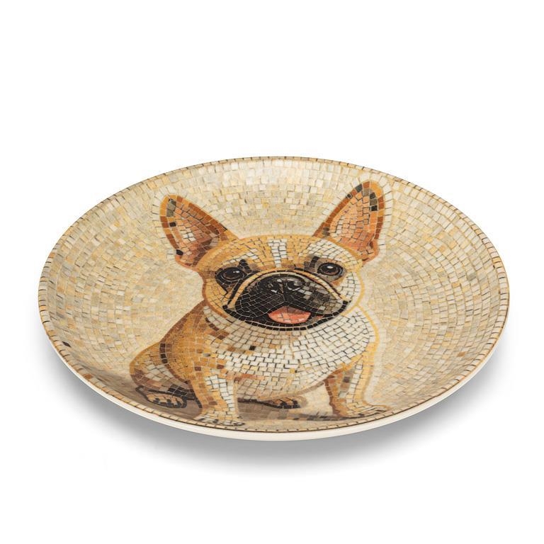 AB-27-MOSAIC-213-DUCHESS Pug Mosaic Small Plate