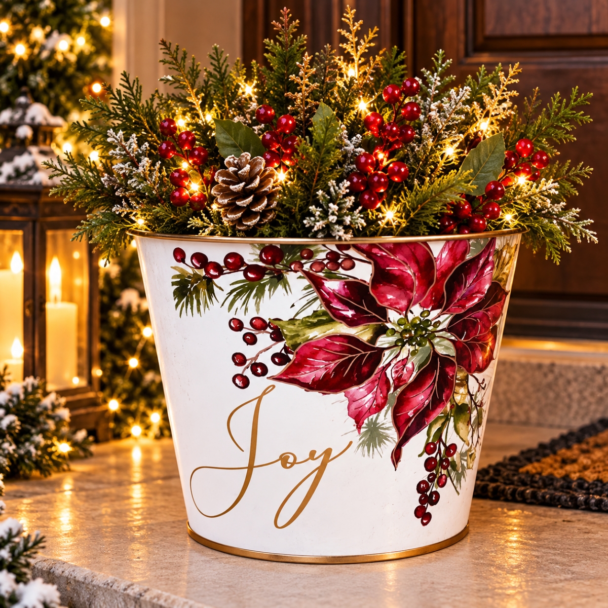 AI-GA3510-1143 Poinsettia With Joy Pot